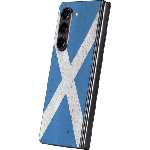 Scotland Flag Distressed Galaxy Z Fold5 5G Skin